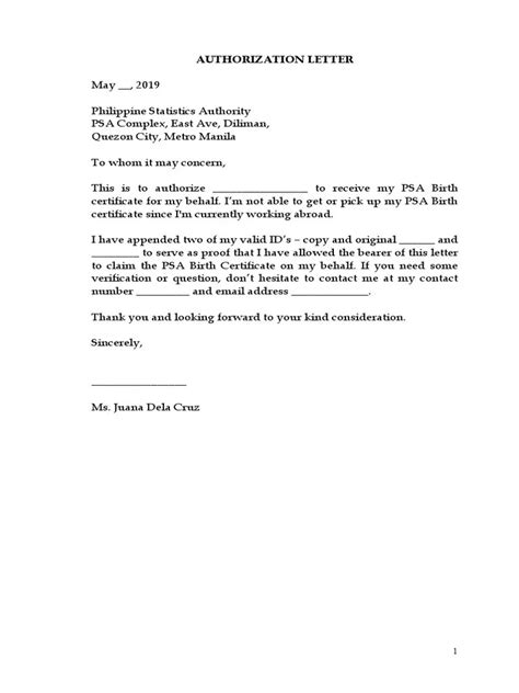 bisaya authorization letter sample|Comprehensive Guide To Authorization Letter Template In The Philippi.